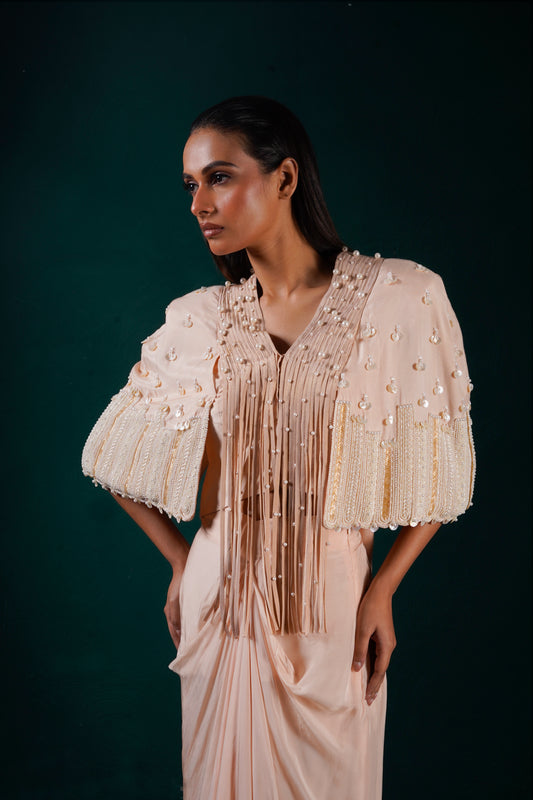 Fringed Pearl Jacket with skirt