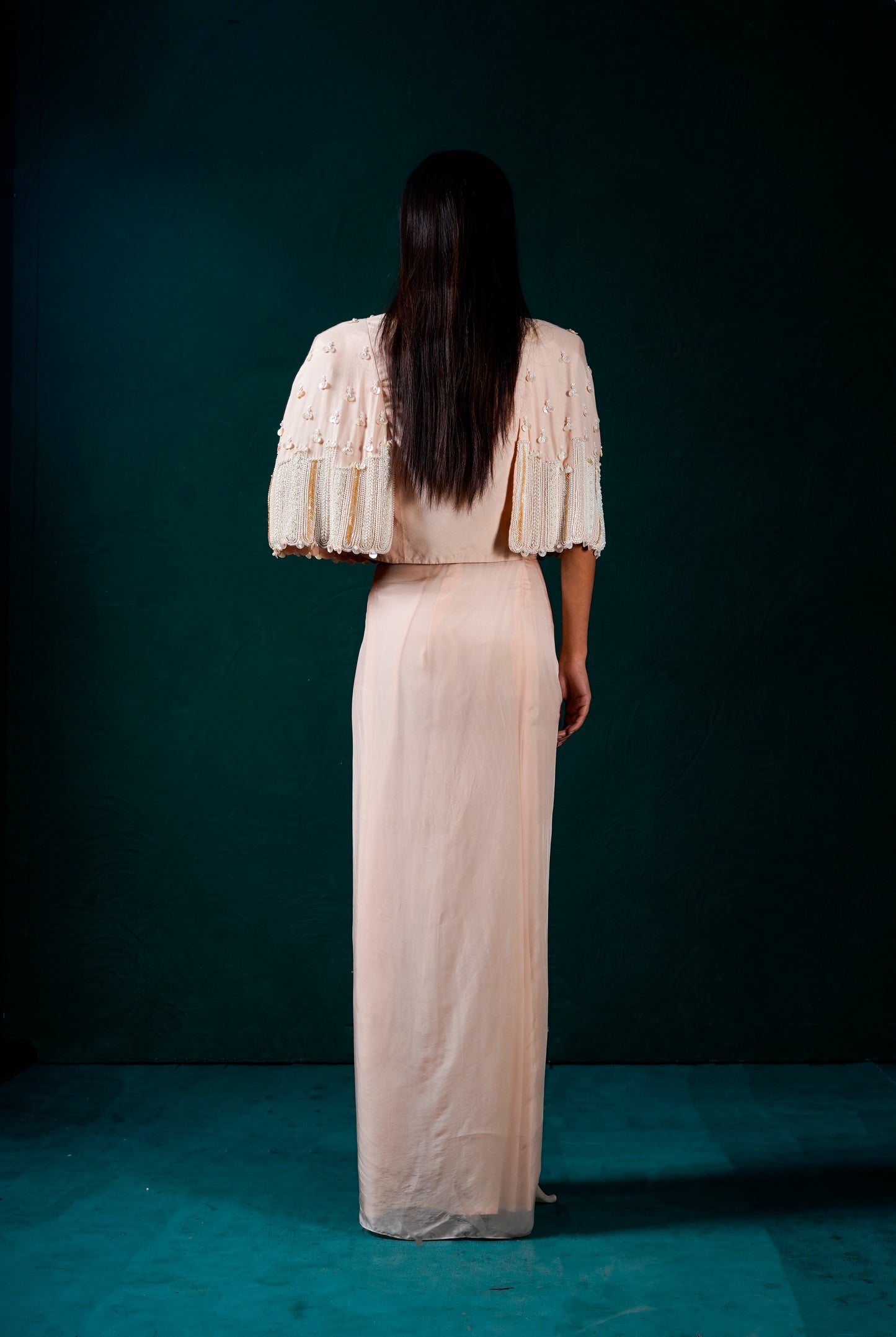 Fringed Pearl Jacket with skirt