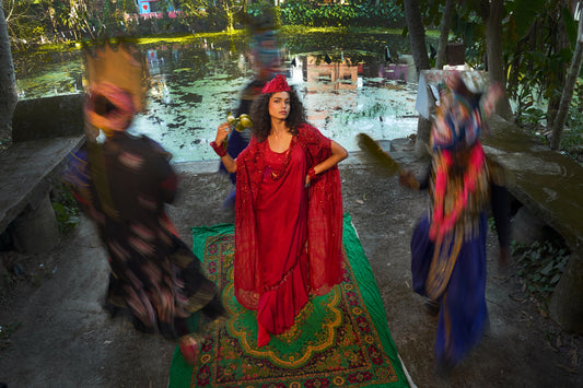 "Rakta Raga" saree with blouse