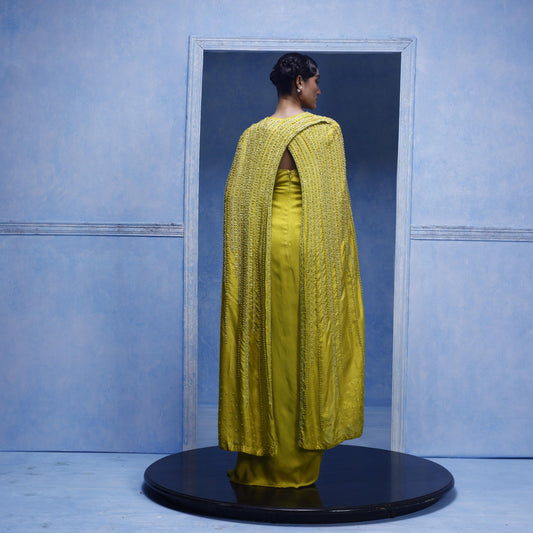 "Boscage" Cape with "Hollow" dress.