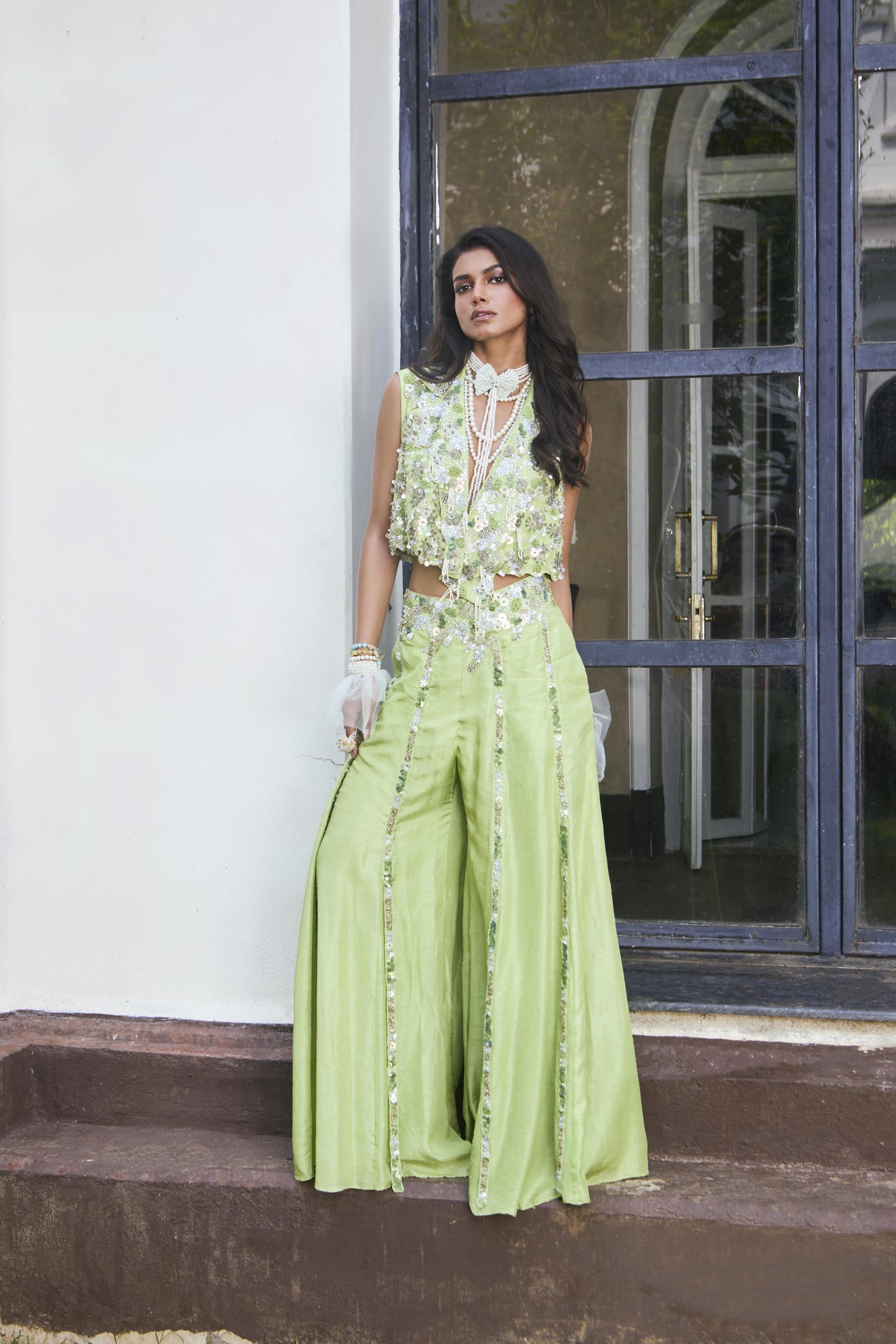 "Cypress" Jacket with embroidered pants