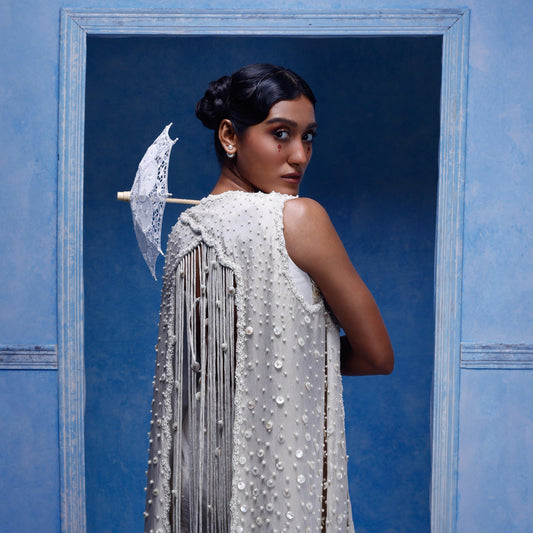 "Moonlit Echo" Cape with bustier & skirt