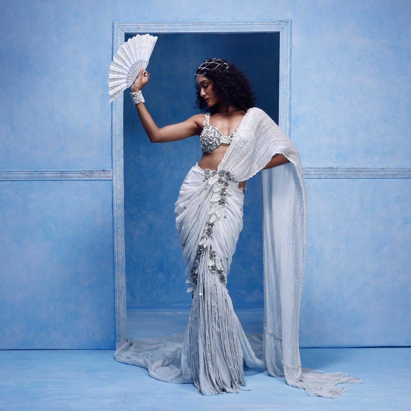 "Cascade" Saree