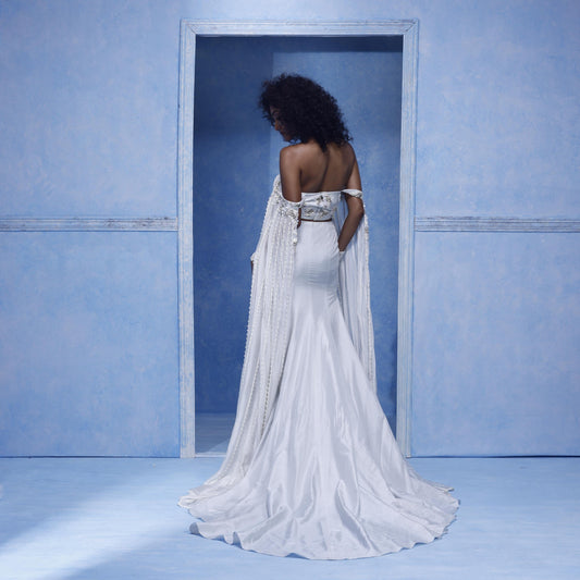 "Woven silence" Corset With a Skirt