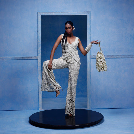 "Stilness" Waistcoat With embroidered Pants