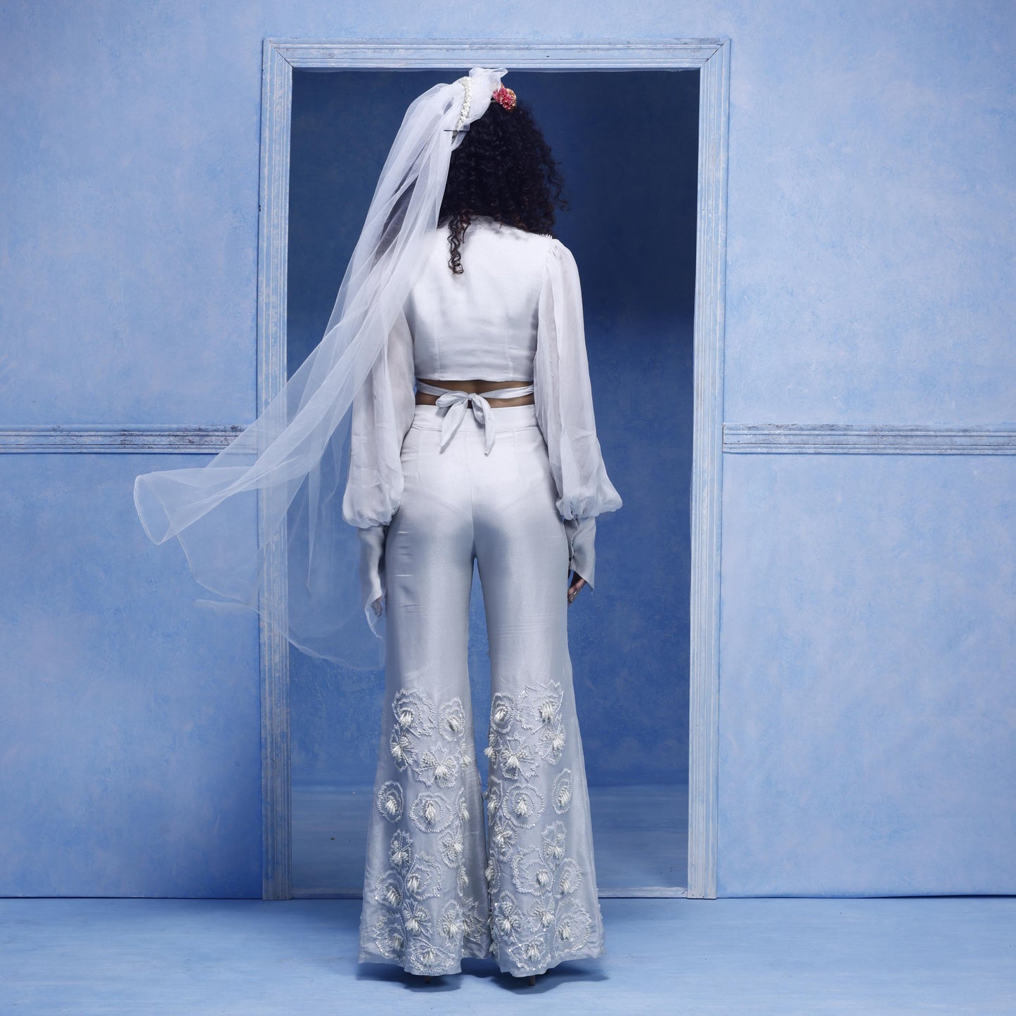 Overlap Top With "Echoes in Ice" Pants