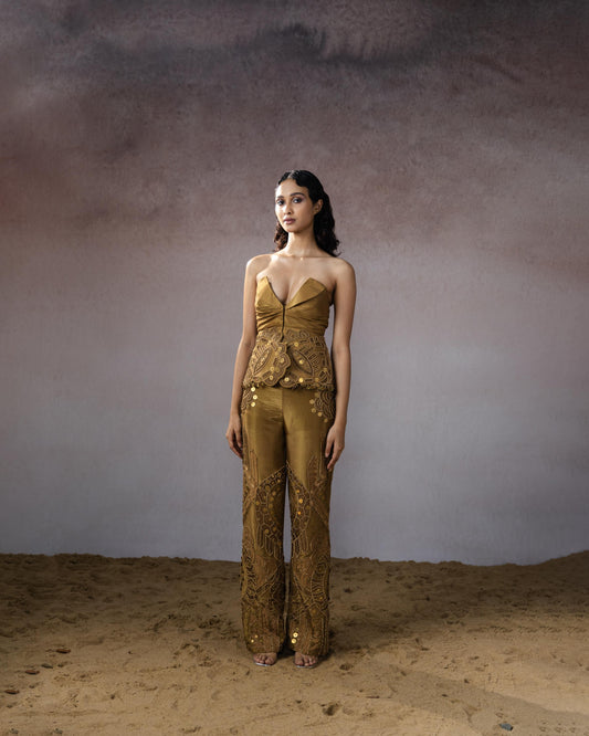 "Dustfrill" Corset Top With Embellished Pants