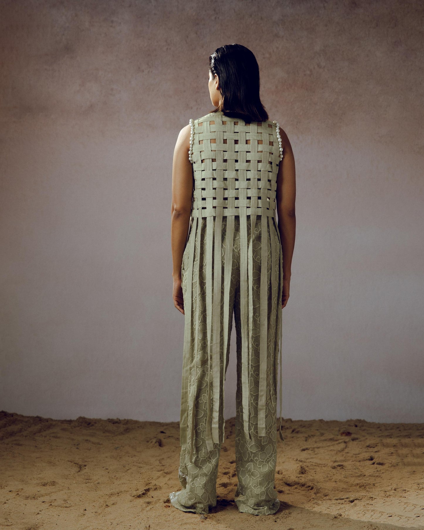 "Eirwyn" Jacket With. bustier & embroidered Pants