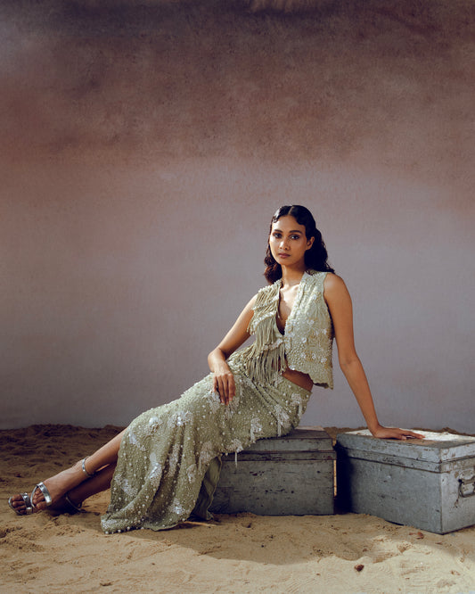 "Arc" jacket with "Lira" skirt