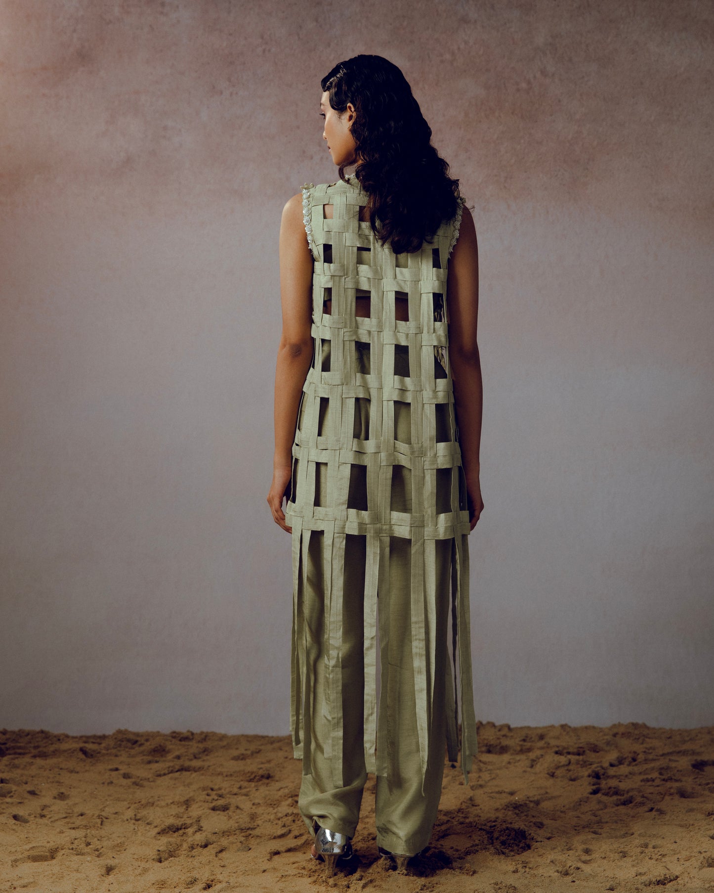 "Ashenlace" jacket with bustier & Pants