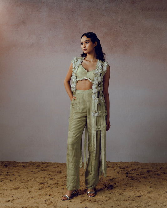 "Ashenlace" jacket with bustier & Pants