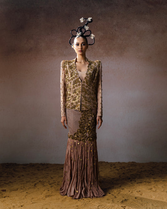 "Shroud" Jacket, bustier & "Brymere" skirt