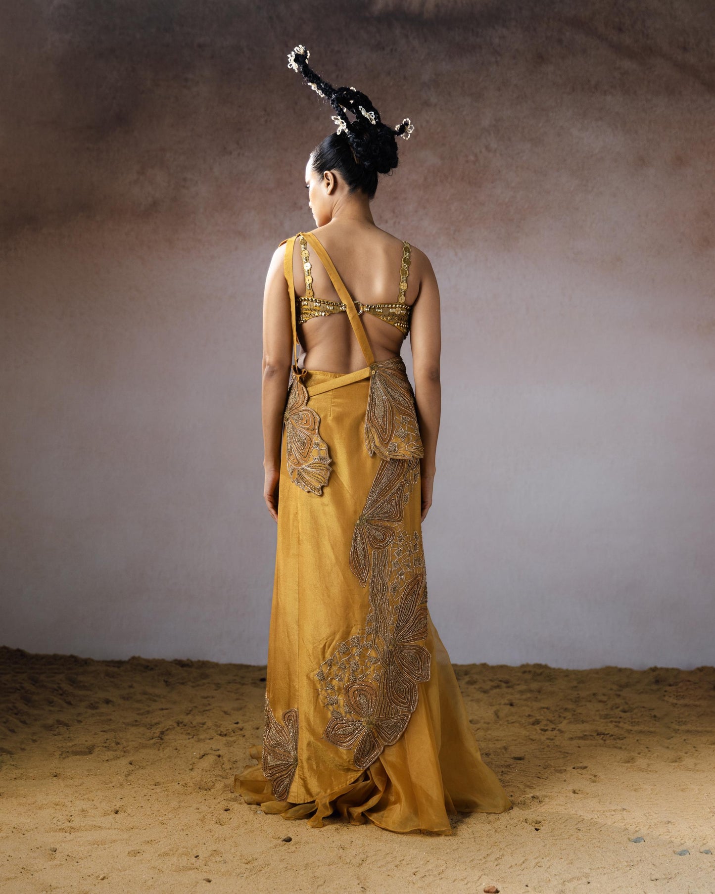 "Drevale" drape & skirt with bustier