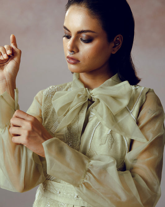 "Sagemute" jacket with belt, shirt & pants