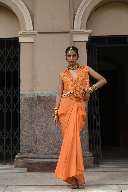 "Heat Code" Jacket With Bustier & Skirt