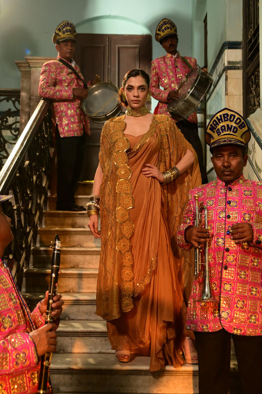 "Dynast" cape, blouse, drape & "Ignis" Skirt