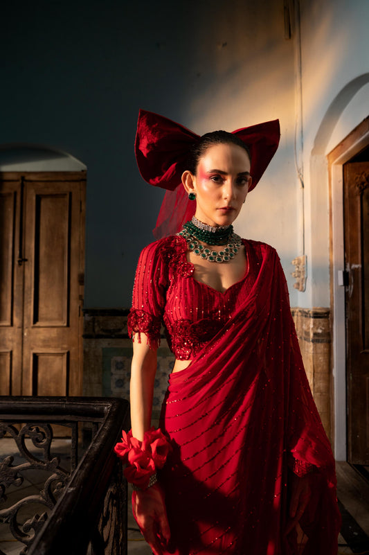 "Torch Fold" Saree with blouse