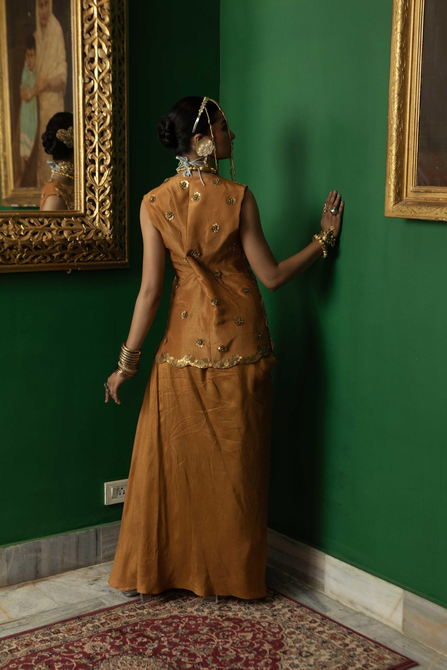 "Orb" Jacket with blouse and Skirt