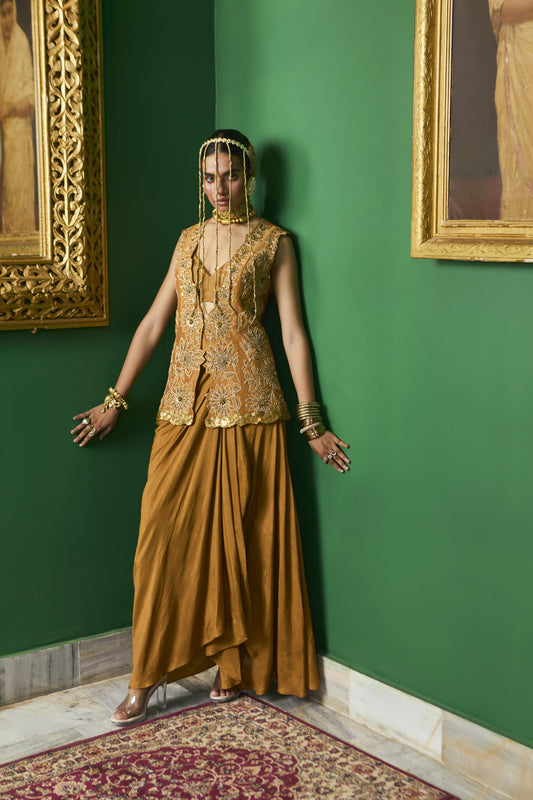 "Orb" Jacket with blouse and Skirt