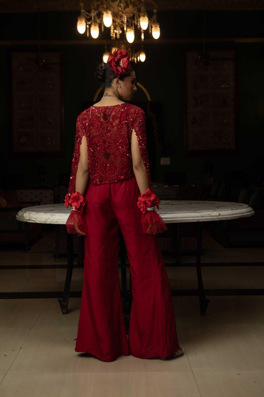 "Inferna" Jacket and Bustier with Flared Pants