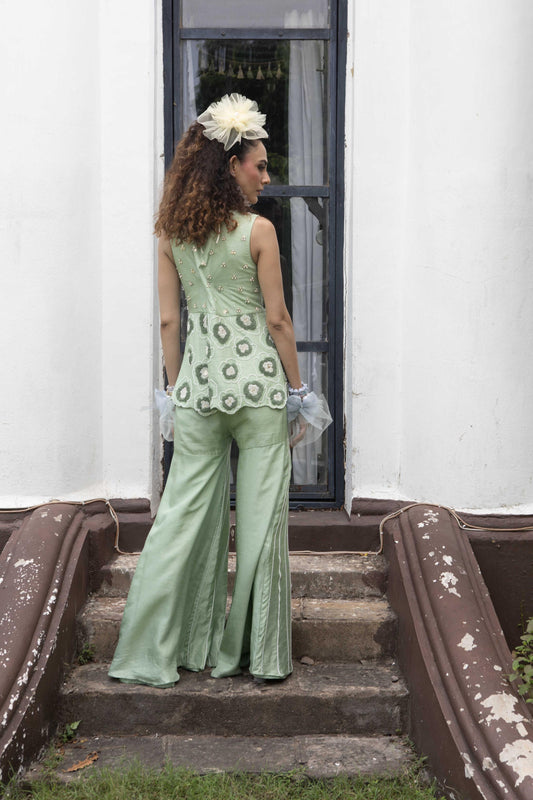 "Muted Line" Jacket & Flared Pants