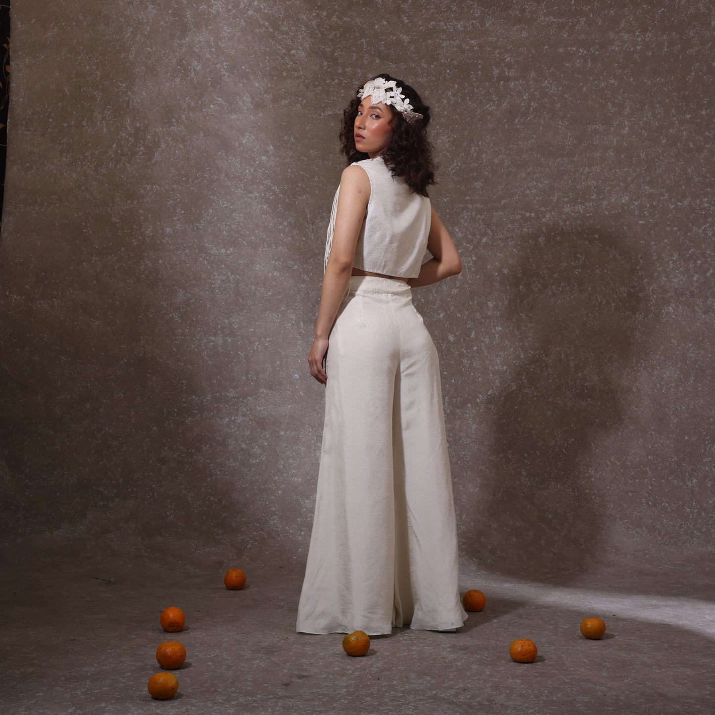 "Drelune" jacket and Flared Trousers