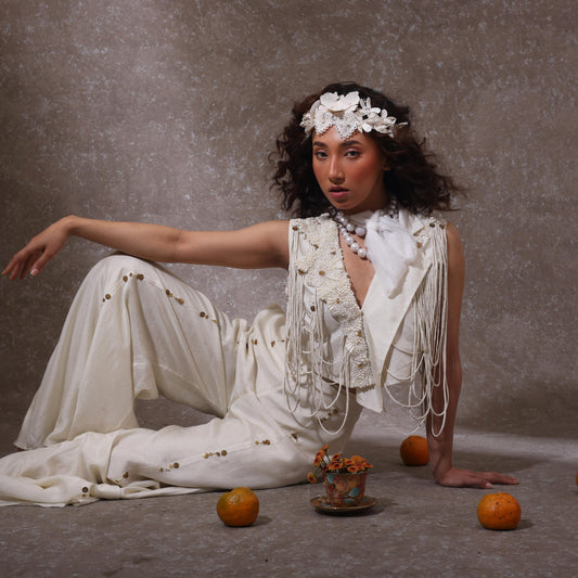 "Drelune" jacket and Flared Trousers