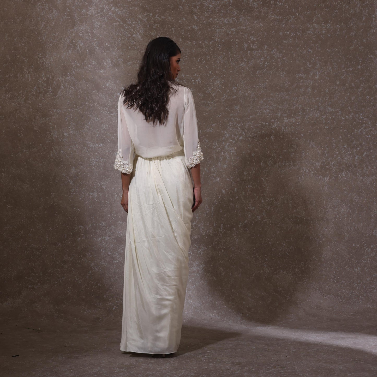 ""Eldwyn" Shirt with Bustier & draped Skirt