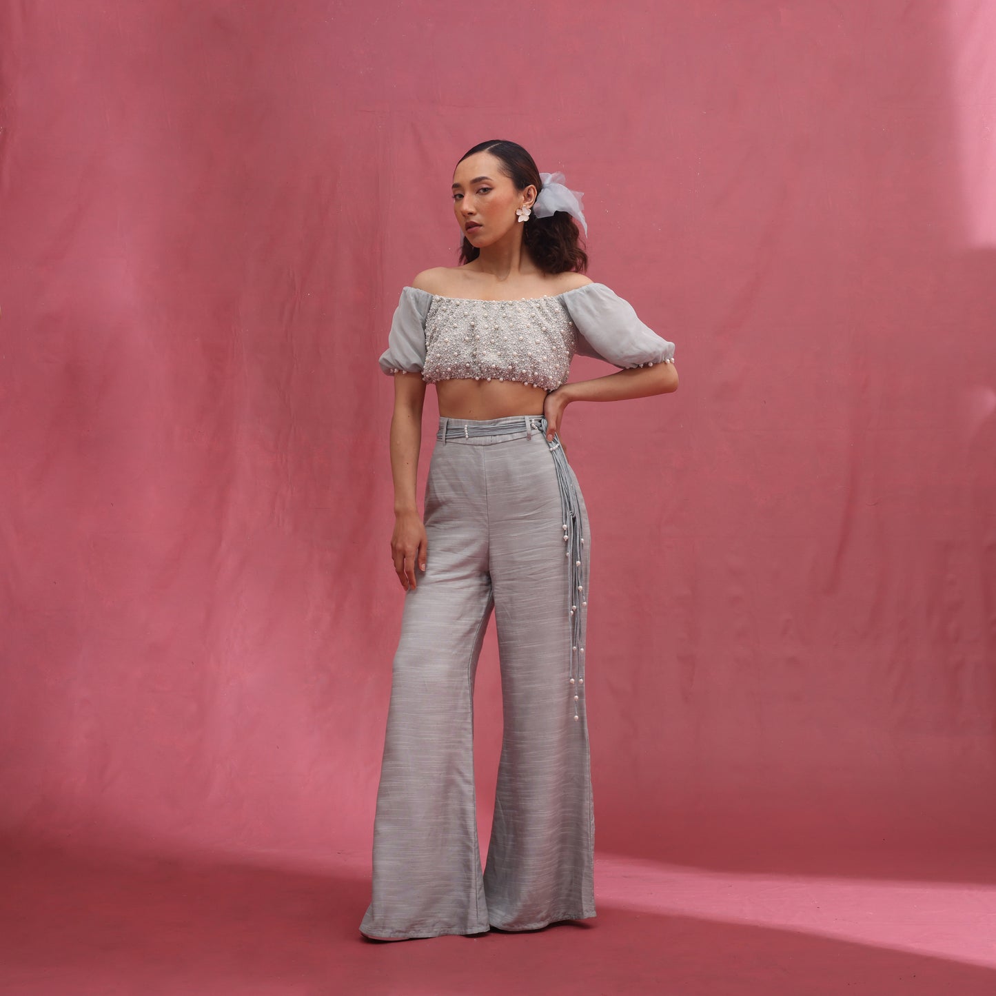 "Crux" Top with Flared Trousers