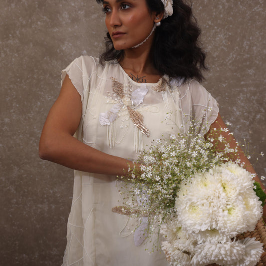 "Mourne" Overlay with Bustier & Flared Trousers