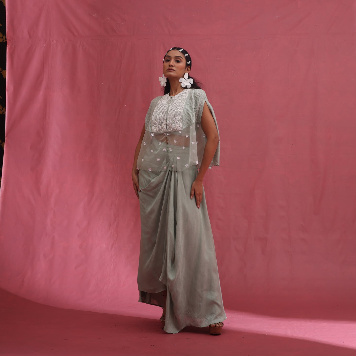 "Incant" Cape with Bustier & drape Skirt