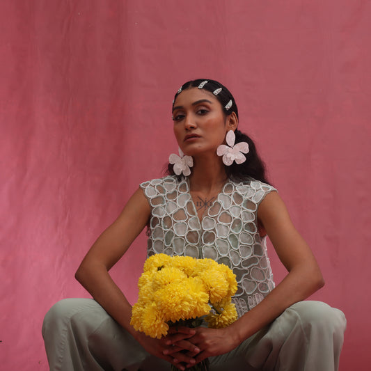 "Cinch" Jacket with Bustier & Flared Trousers