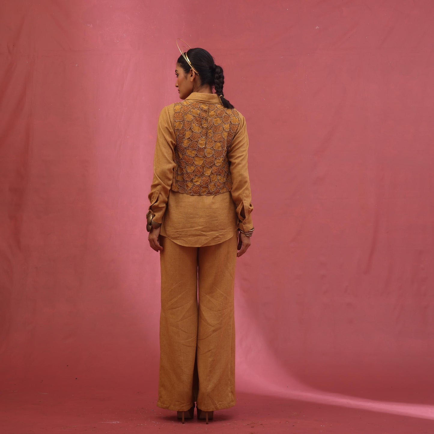 "Morrow" Overlay with Shirt & Flared Pants