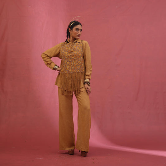 "Morrow" Overlay with Shirt & Flared Pants