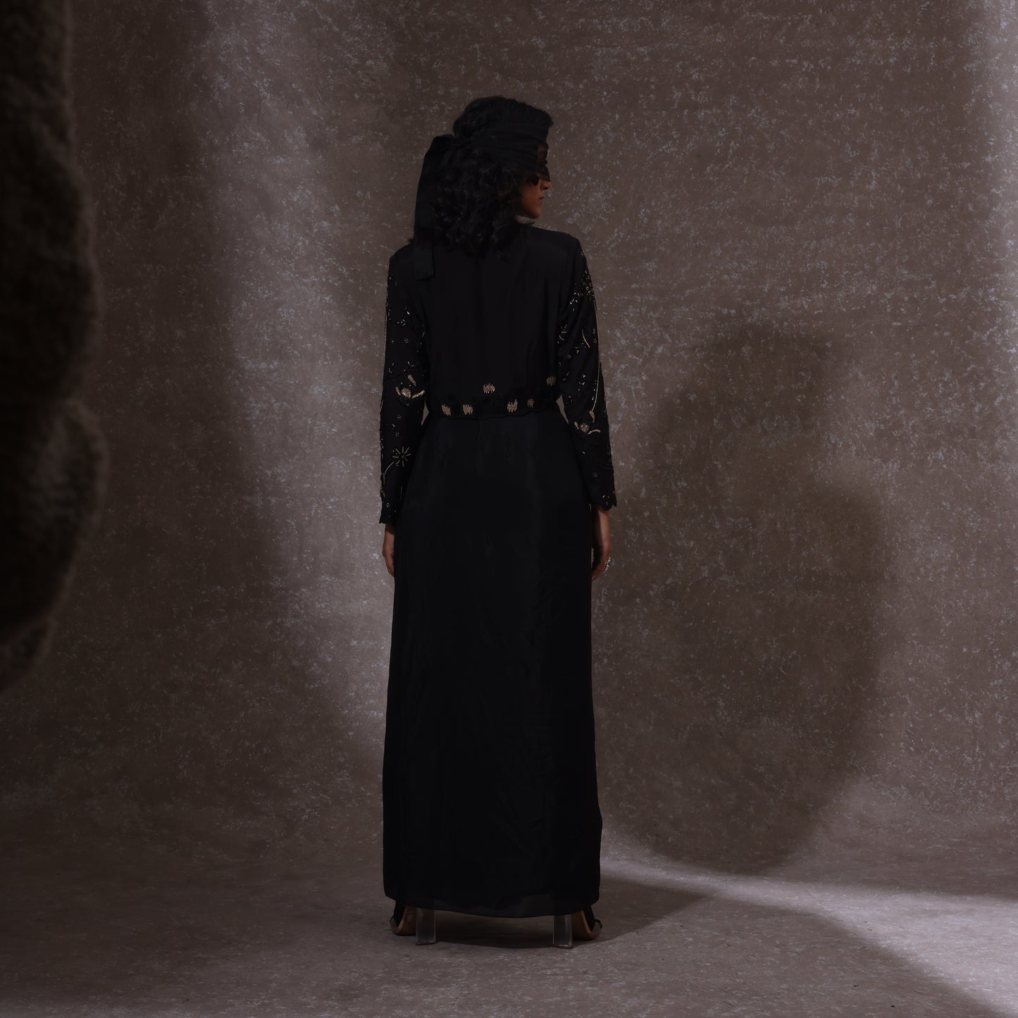"Omen" Jacket with Draped Skirt