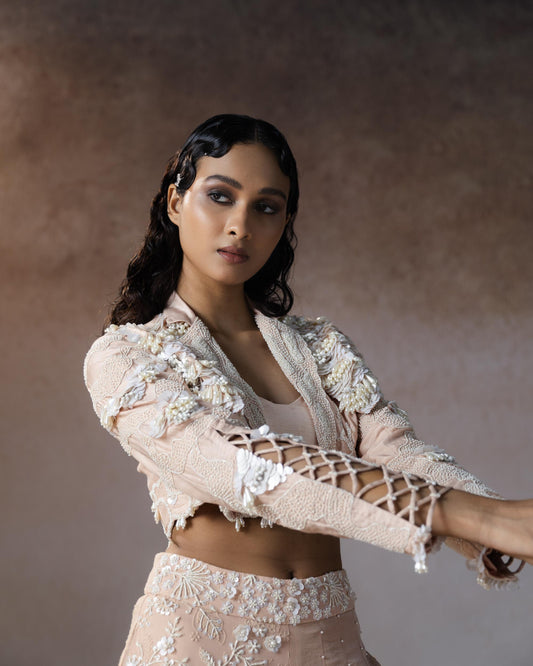 "Lighttrail" Jacket With Bustier & "Seafold" Pants