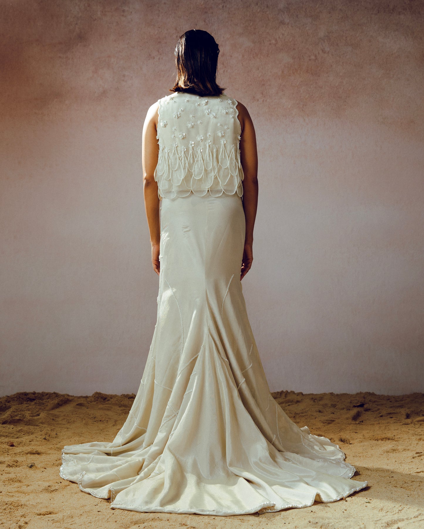 "Gleia" Jacket, bustier & "Sweep" skirt