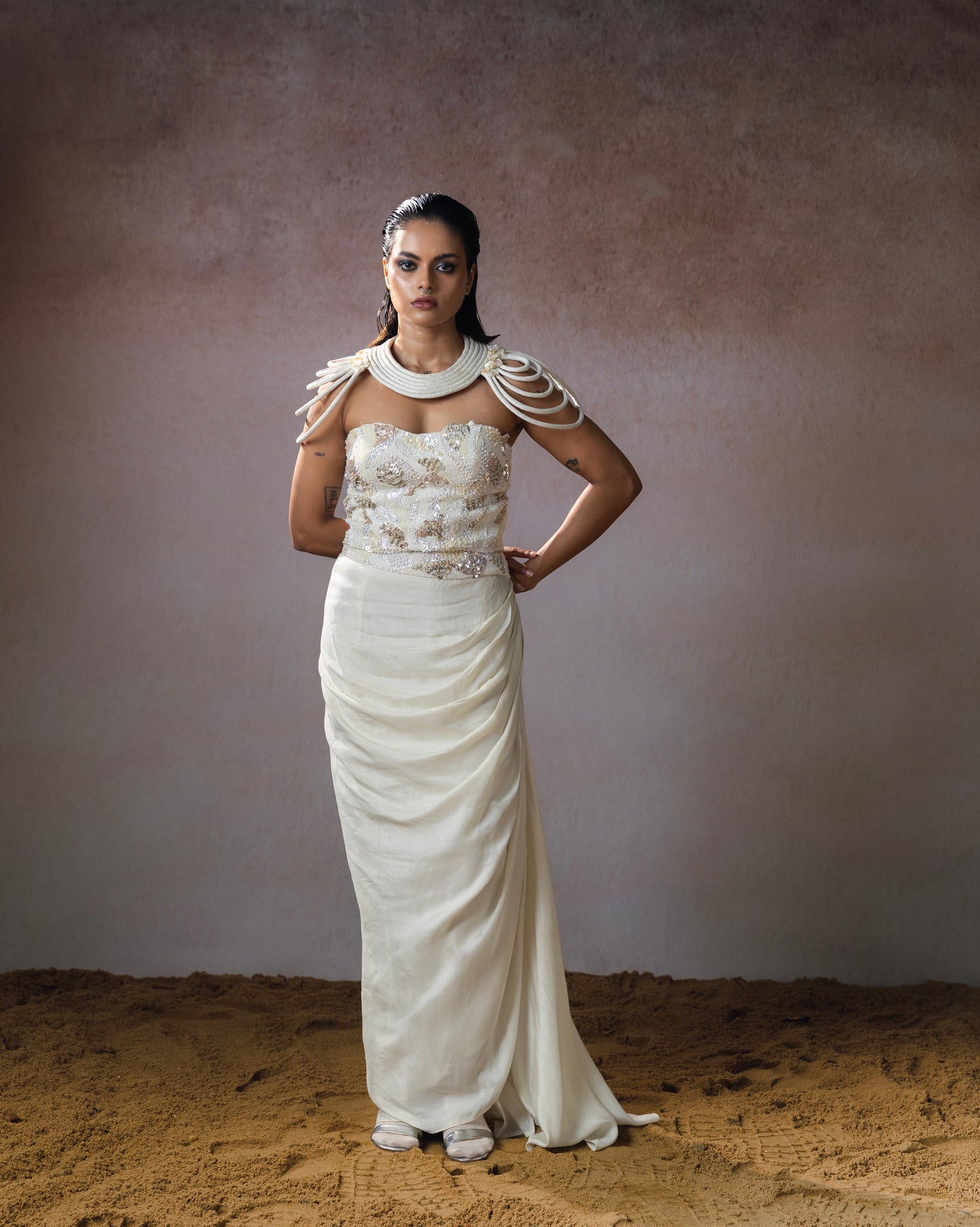 "Irith" corset with Drape skirt