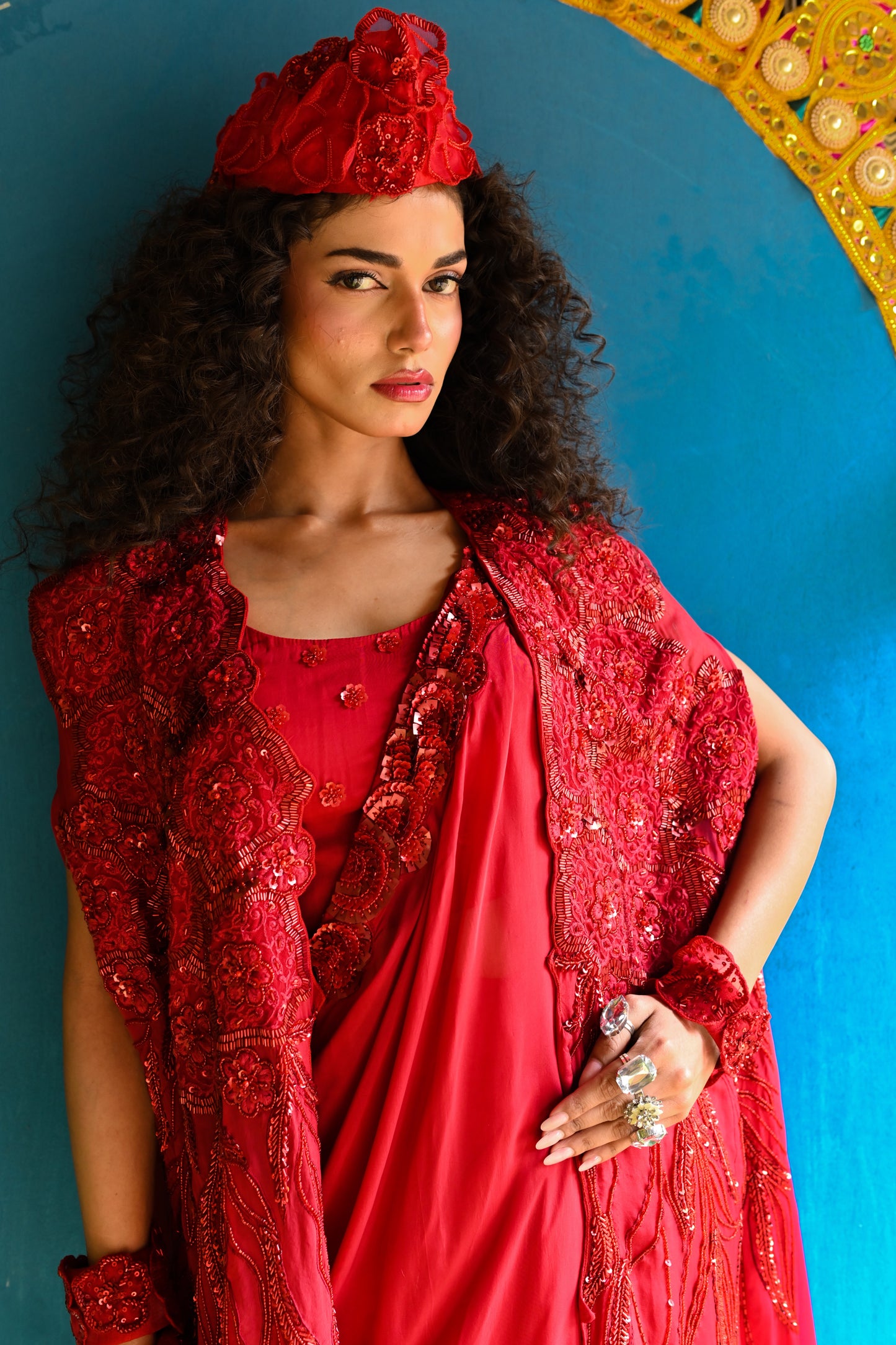 "Rakta Raga" saree with blouse