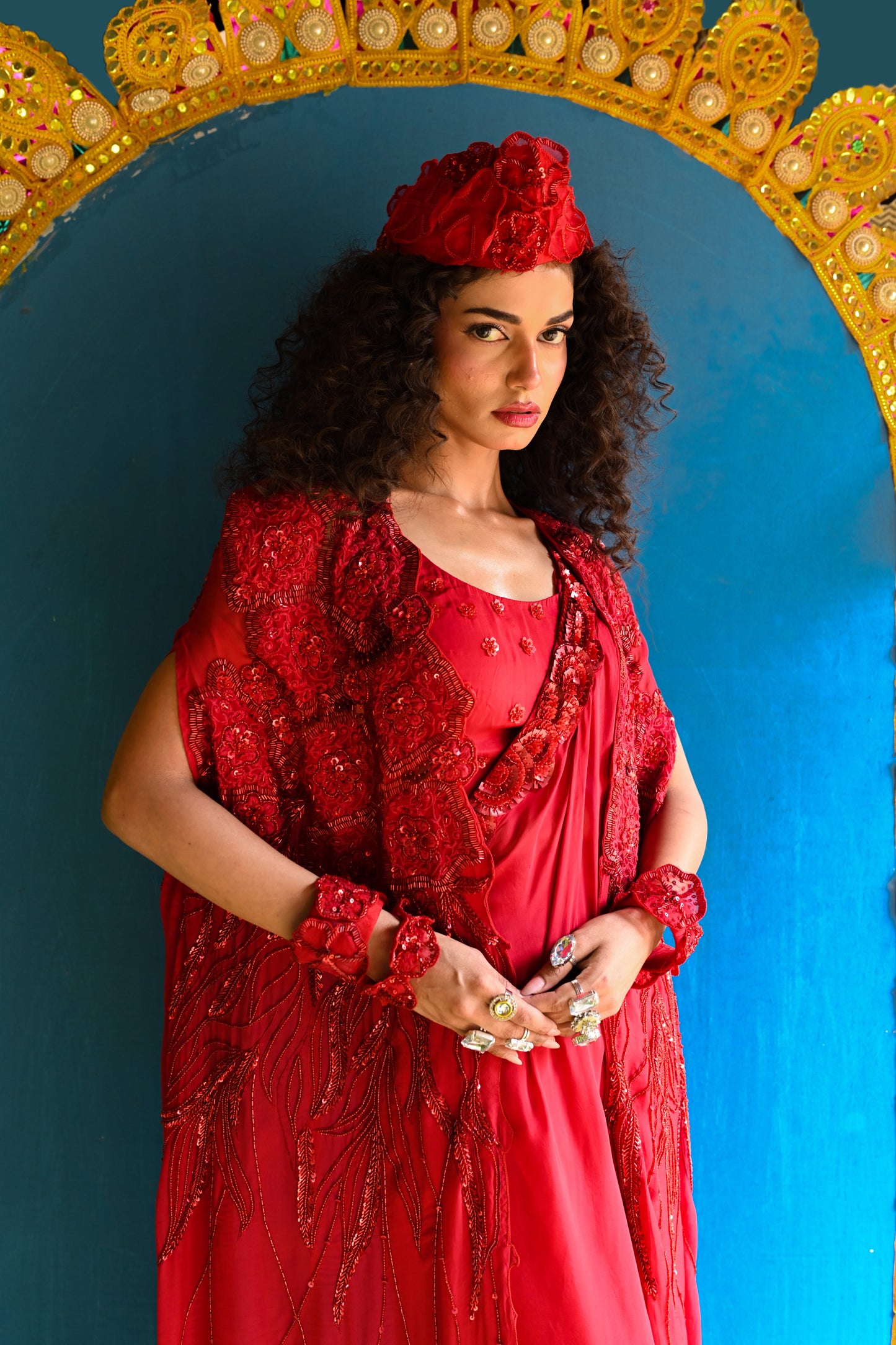 "Rakta Raga" saree with blouse