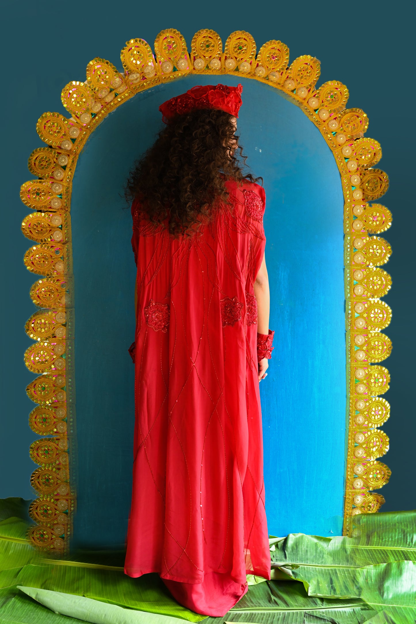 "Rakta Raga" saree with blouse