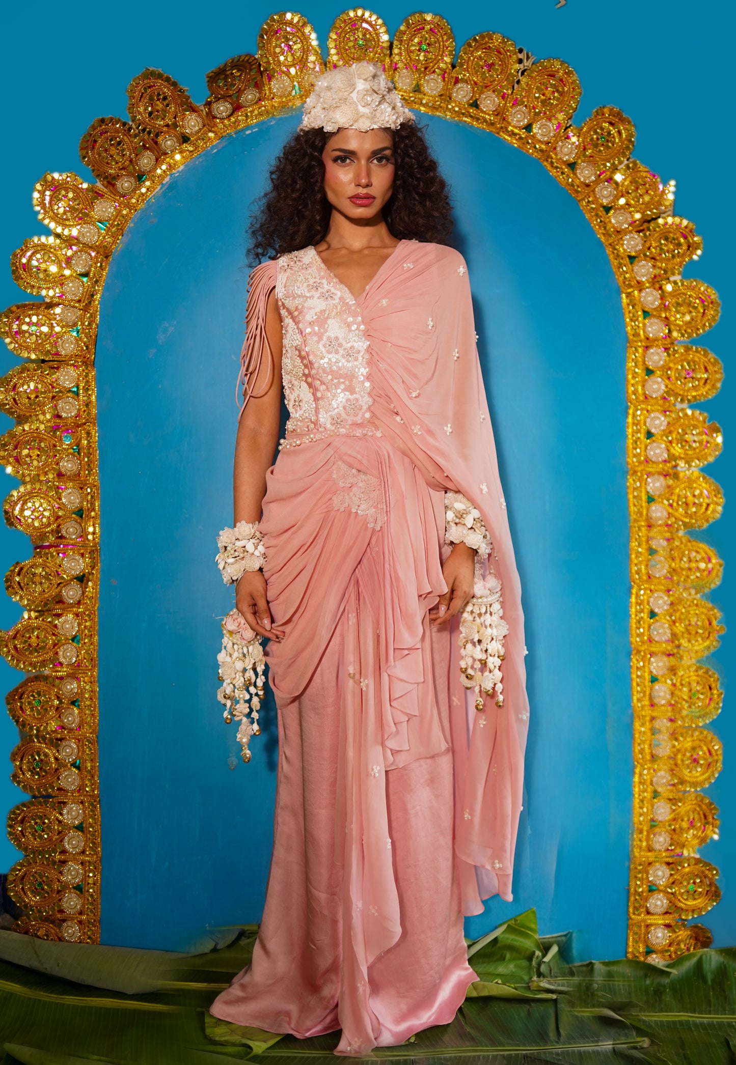 "Mridanga" Jumpsuit Saree