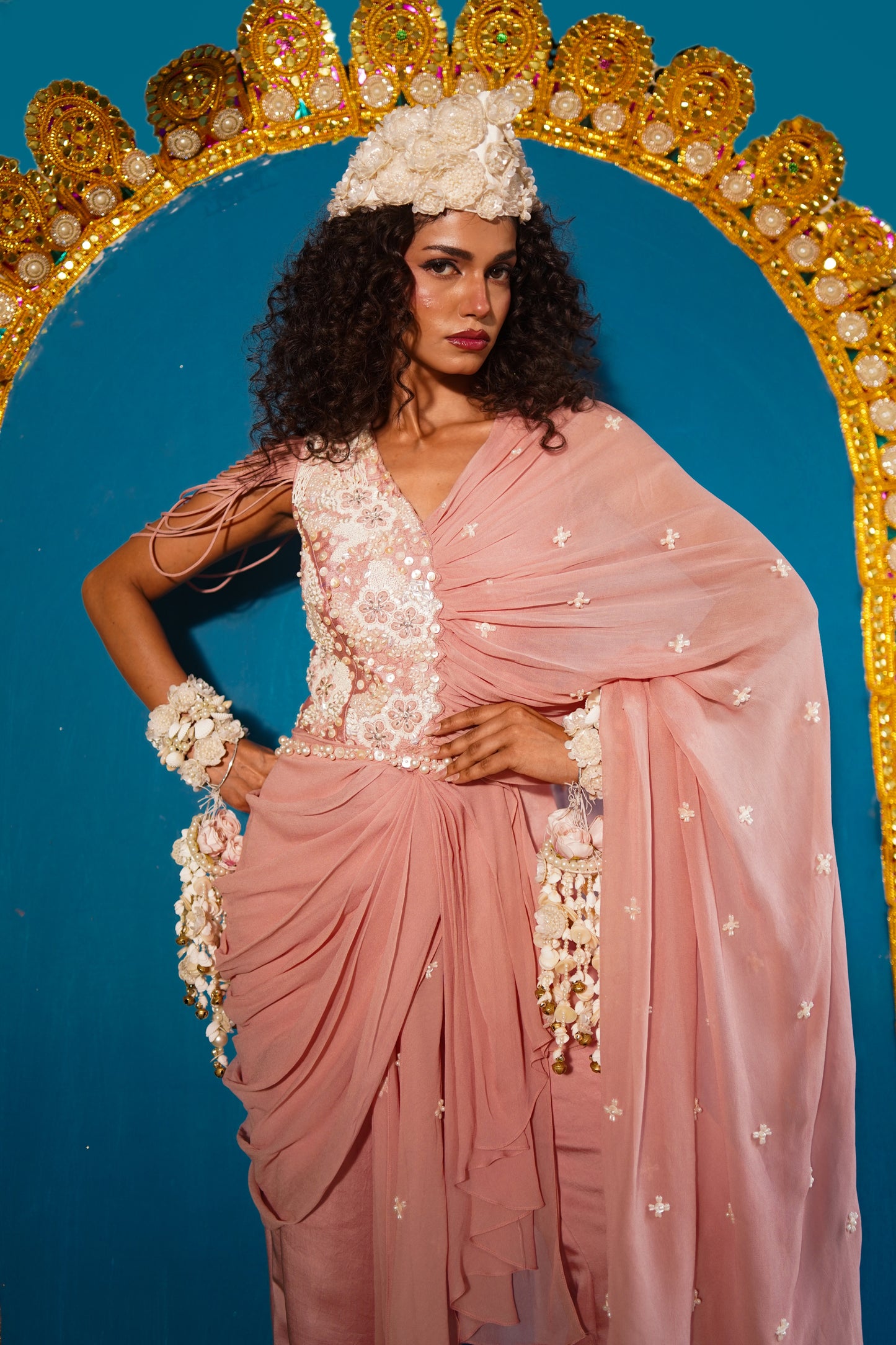 "Mridanga" Jumpsuit Saree