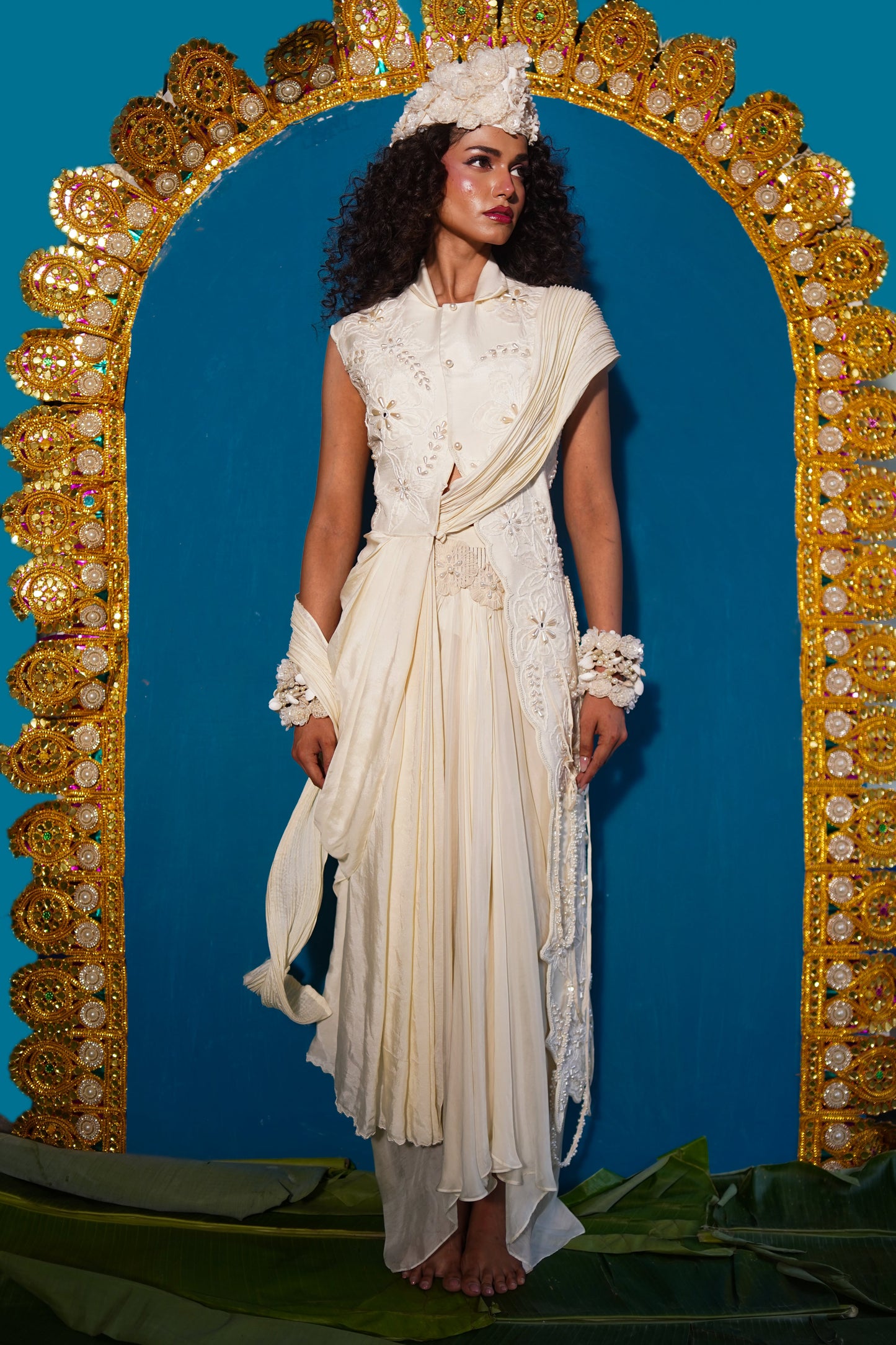 "lokchakra" saree with blouse