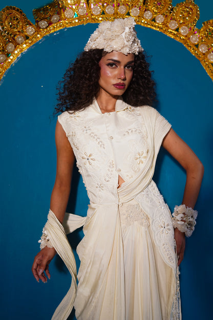 "lokchakra" saree with blouse