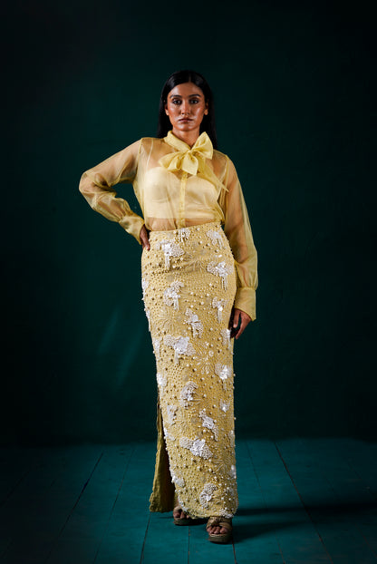 "Solene" Skirt with shirt and bustier