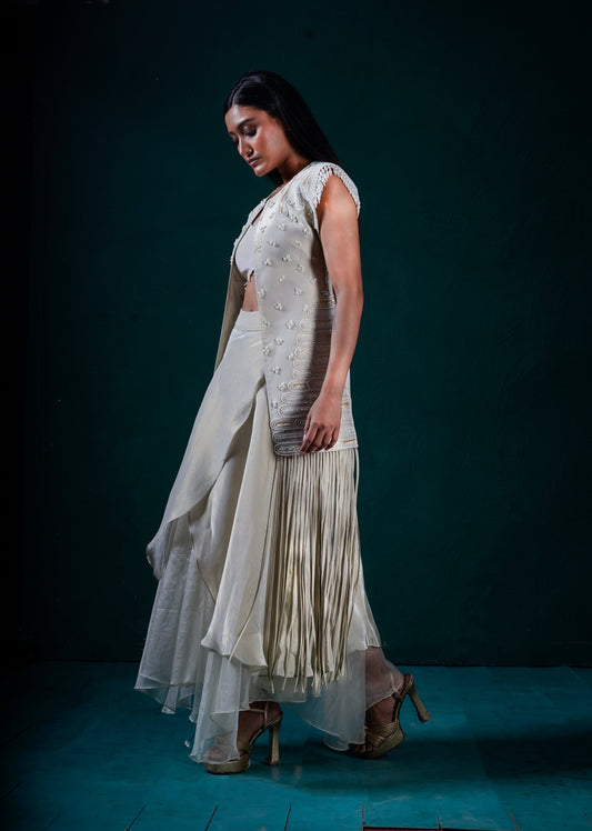 "Moonfall" Jacket with bustier and Skirt
