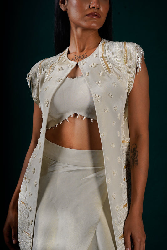 "Moonfall" Jacket with bustier and Skirt