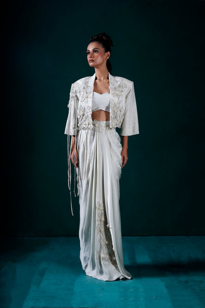 "Oath" Jacket with bustier and skirt
