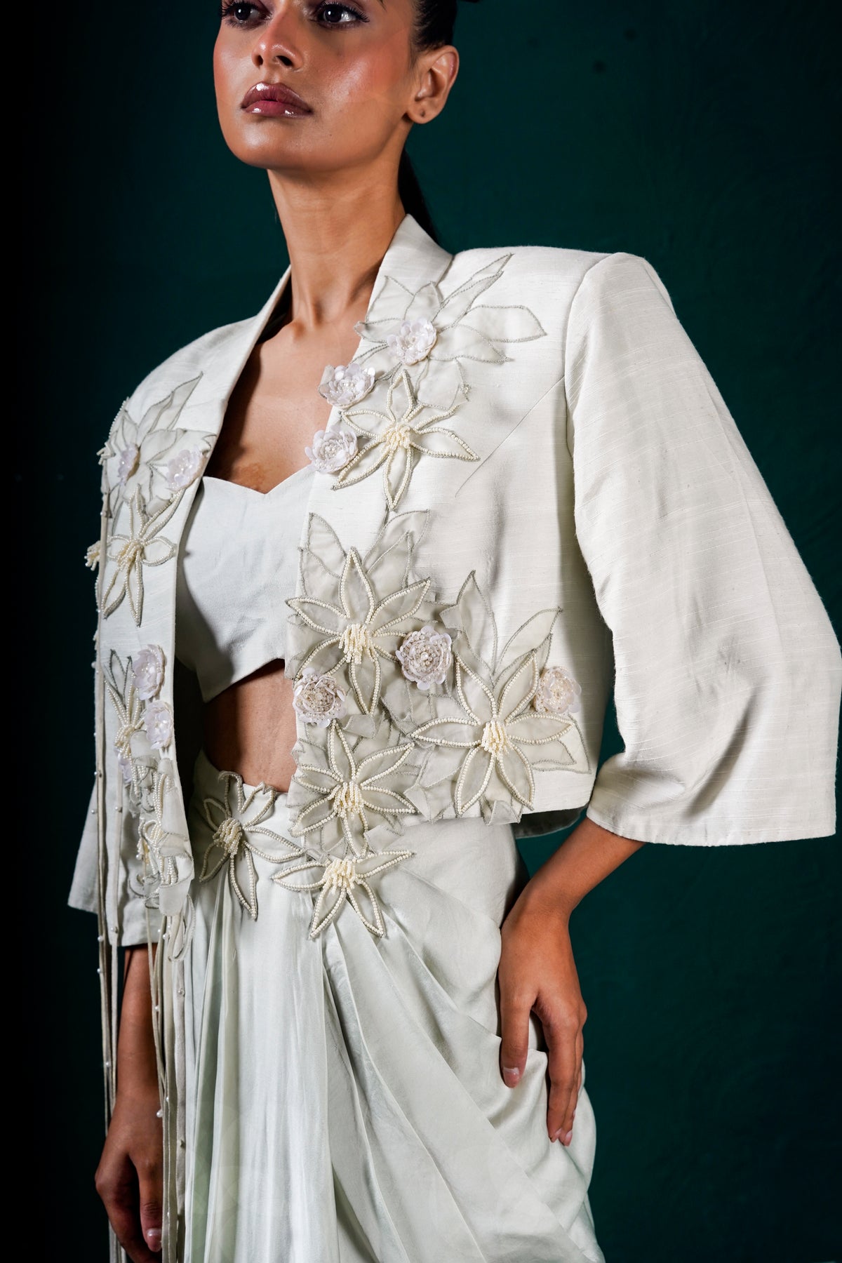 "Oath" Jacket with bustier and skirt